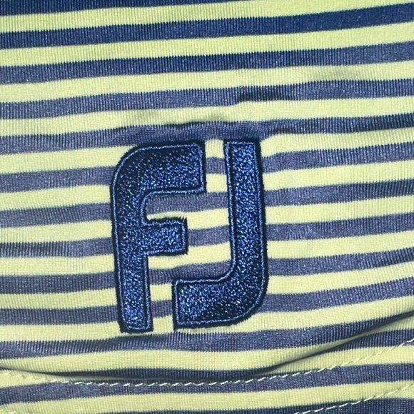 Men's FootJoy FJ Golf Performance Polo Shirt Green/Blue Stripe Size XL‎ - Picture 7 of 7